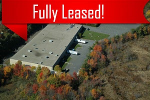 A sky view of a building leased by Howland Development in Wilmington, MA