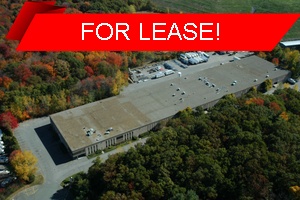 An aerial view of a building leased by Howland Development in Wilmington, MA