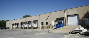 The loading area of a warehouse leased by Howland Development in Wilmington, MA